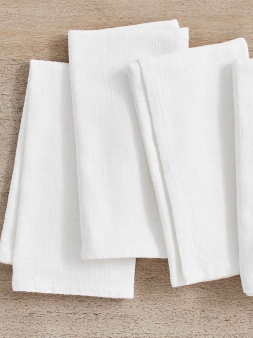 Brand new never used Pottery Barn Dinner Napkins white set of 8